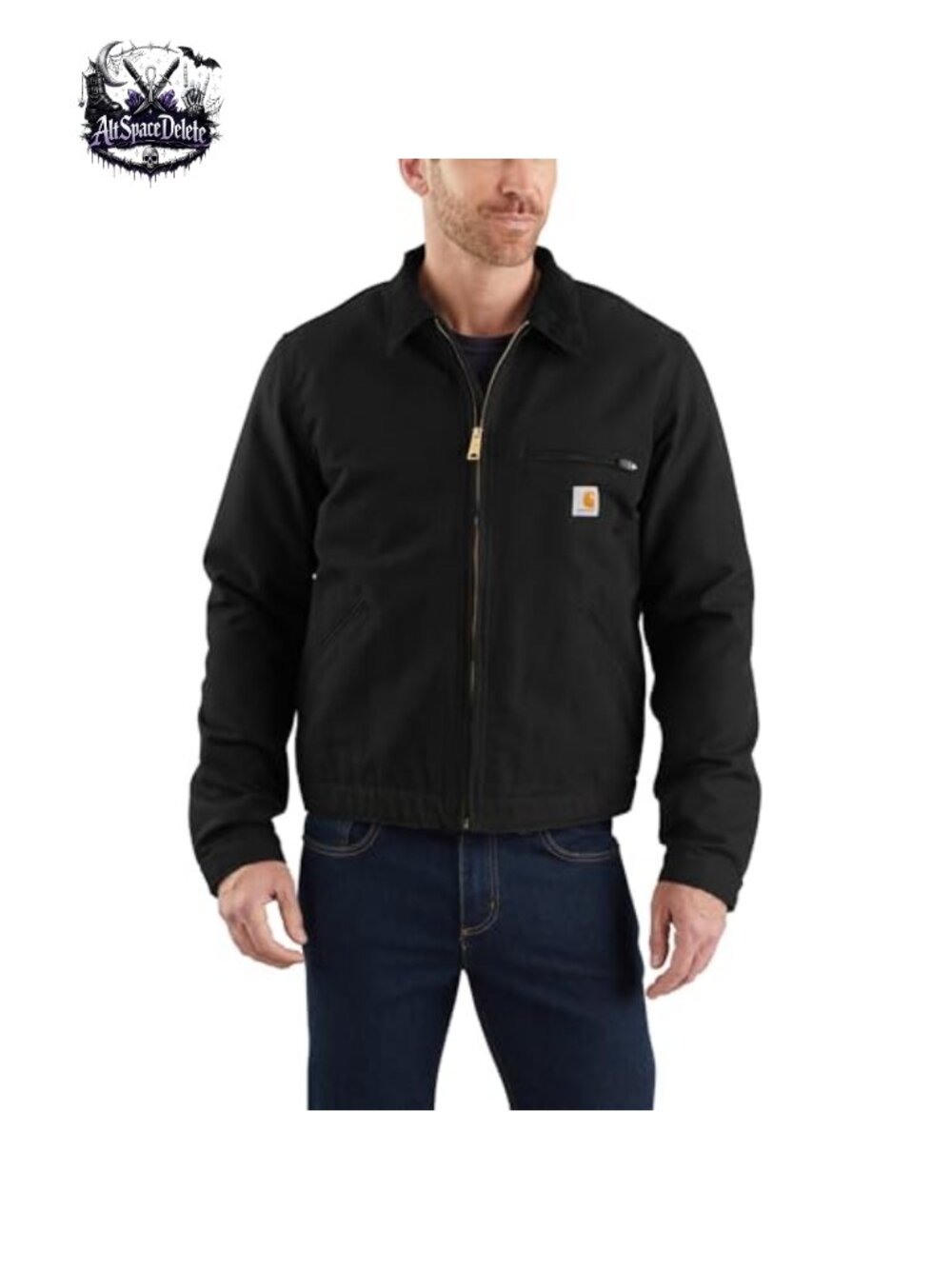 Carhartt J01 Duck Detroit Jacket Work Utility Outerwear Relaxed Fit Long Sleeve
